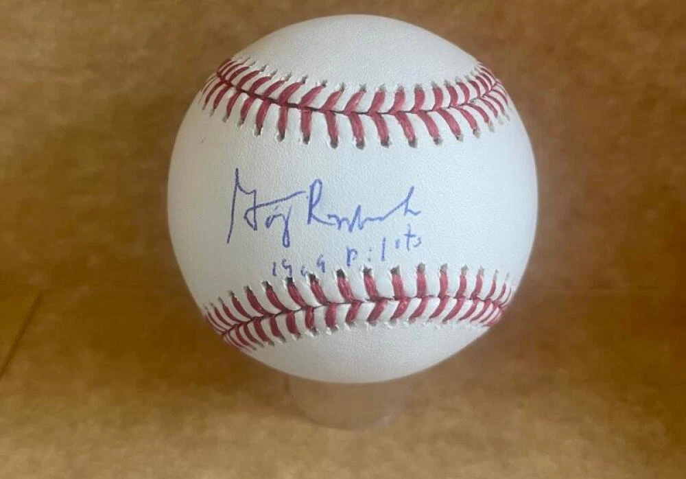 GARY ROGGENBURK 1969 PILOTS SIGNED AUTO M.L. BASEBALL BECKETT AUTH
