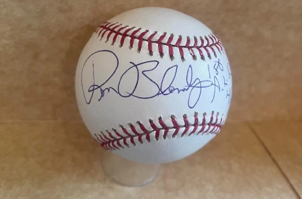 RON BLOMBERG 1ST A.L. DH 4/6/73 SIGNED AUTOGRAPHED M.L. BASEBALL BECKETT AUTH
