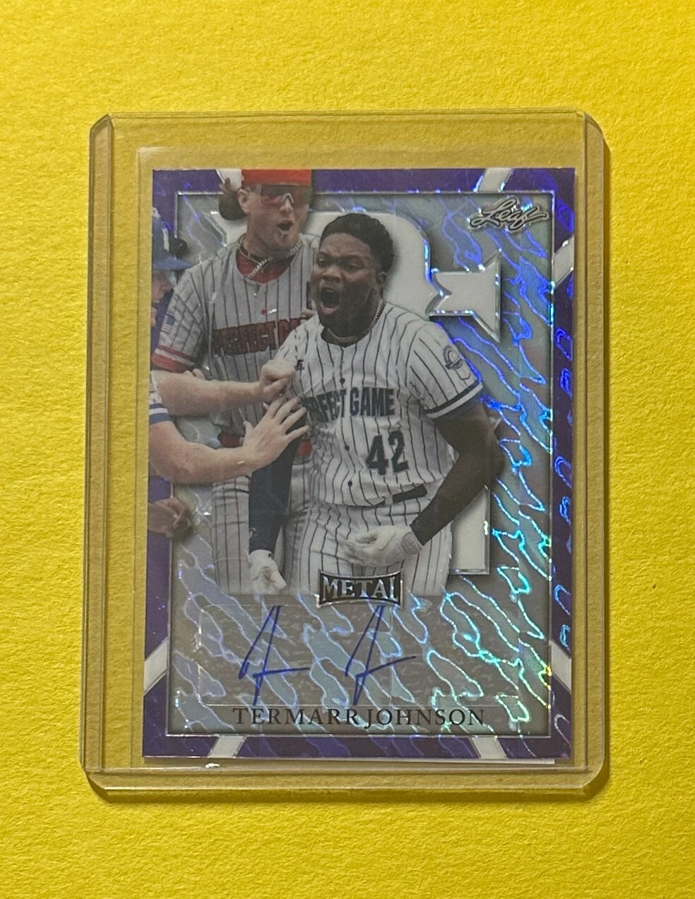 2021 LEAF PERFECT GAME ALL AMERICAN TERMARR JOHNSON AUTO PRE PRODUCTION 1/1
