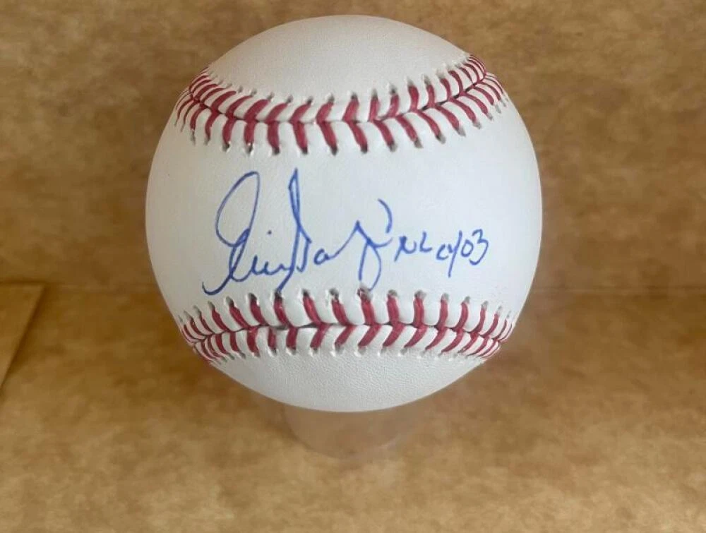 ERIC GAGNE NL CY 03 DODGERS SIGNED AUTOGRAPHED M.L. BASEBALL BECKETT AUTH
