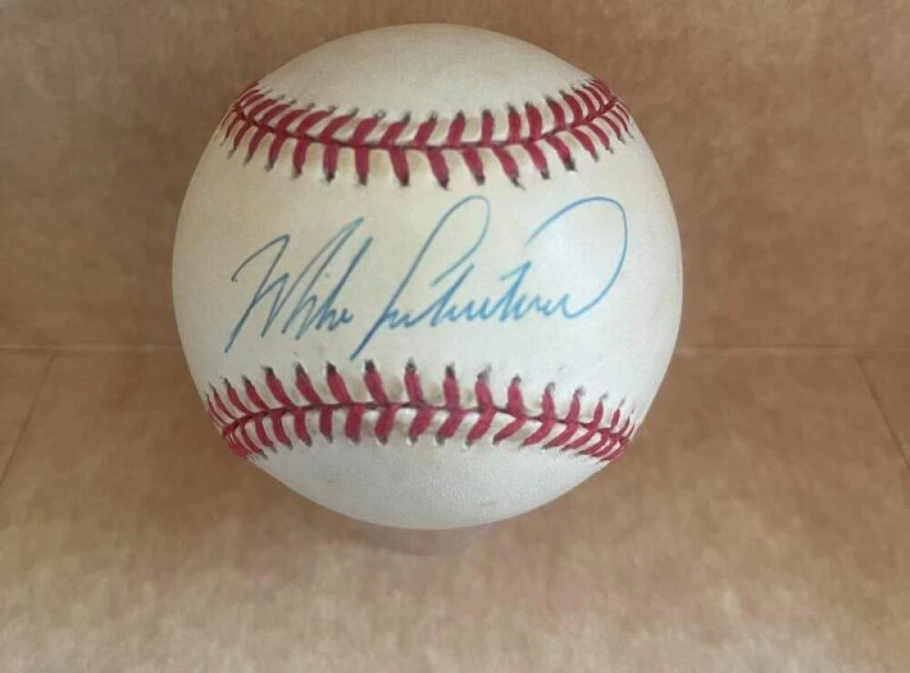 MIKE LIEBERTHAL PHILLIES RED SOX SIGNED AUTOGRAPHED N.L. BASEBALL BECKETT AUTH
