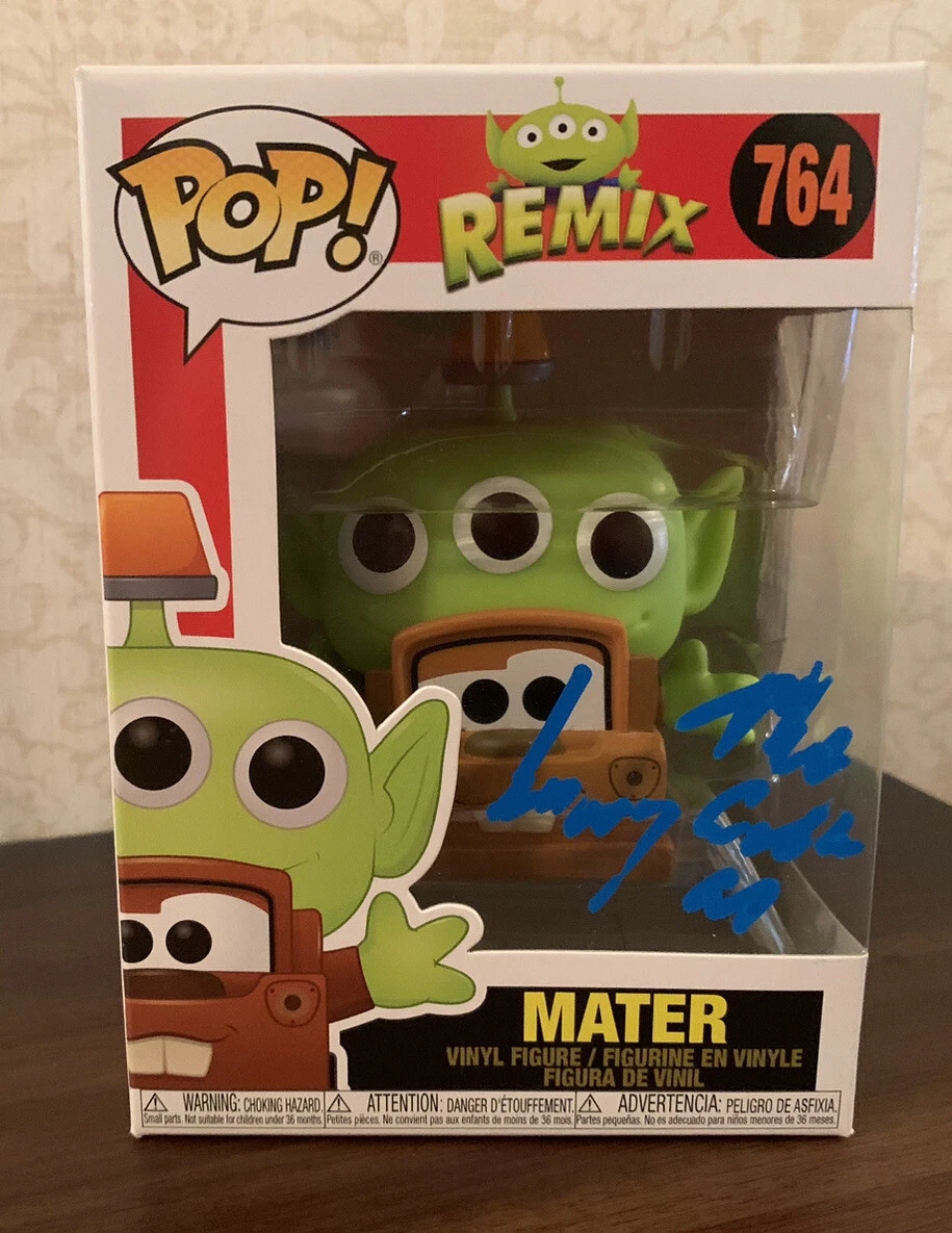 Larry The Cable Guy Tow Mater Signed 764 Funko POP Figure BAS Guaranteed
