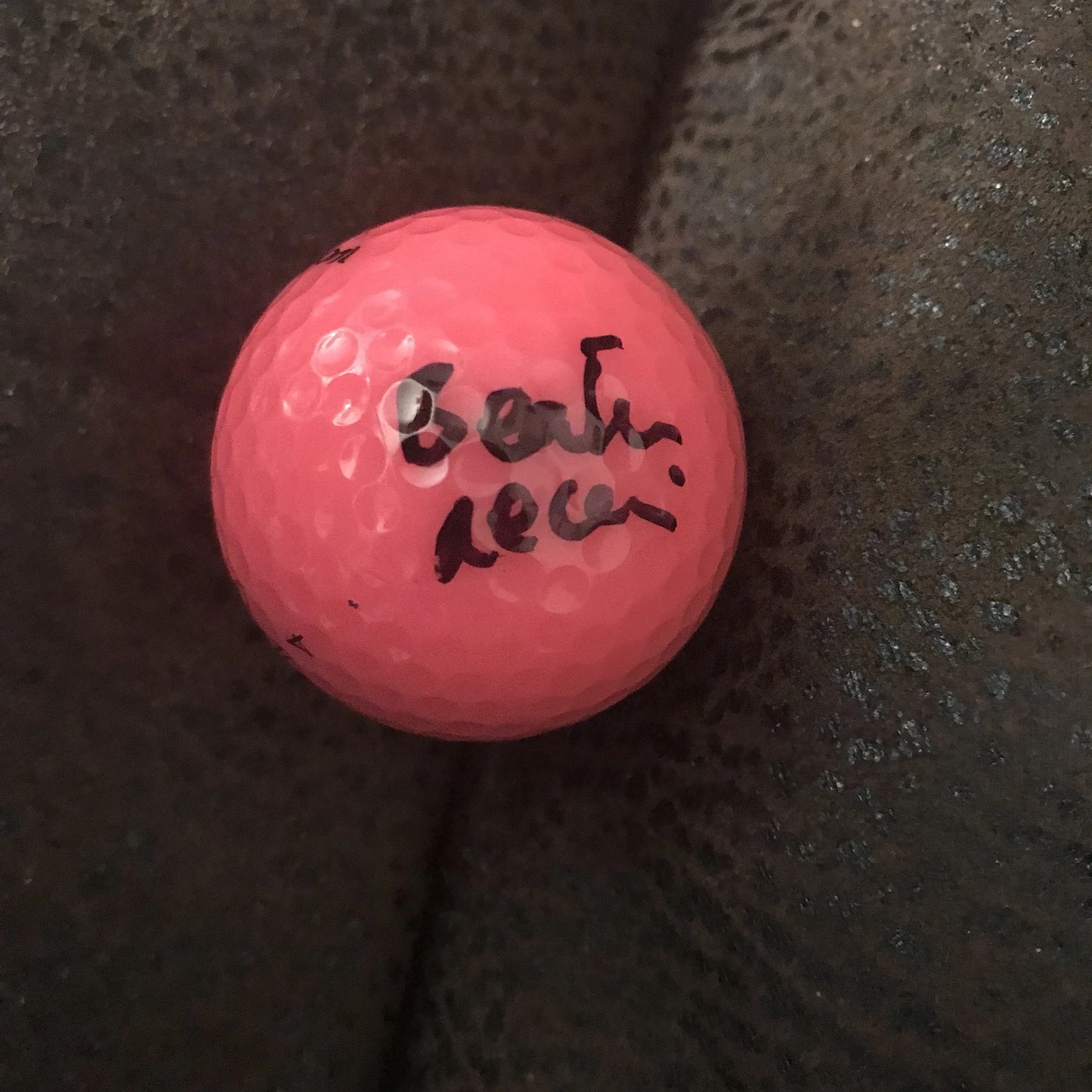 Beatriz Recari Signed Pink Golf Ball Autographed Breast Cancer Awareness
