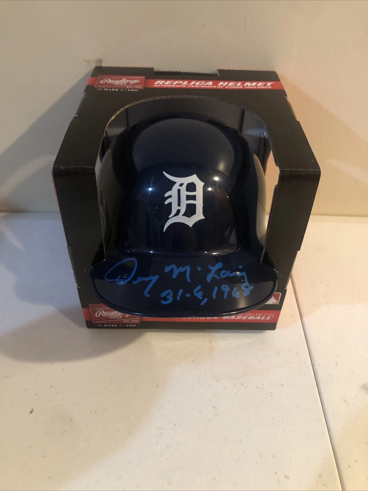 DETROIT TIGERS- DENNY MCLAIN SIGNED AUTOGRAPH MINI HELMET TRISTAR COA
