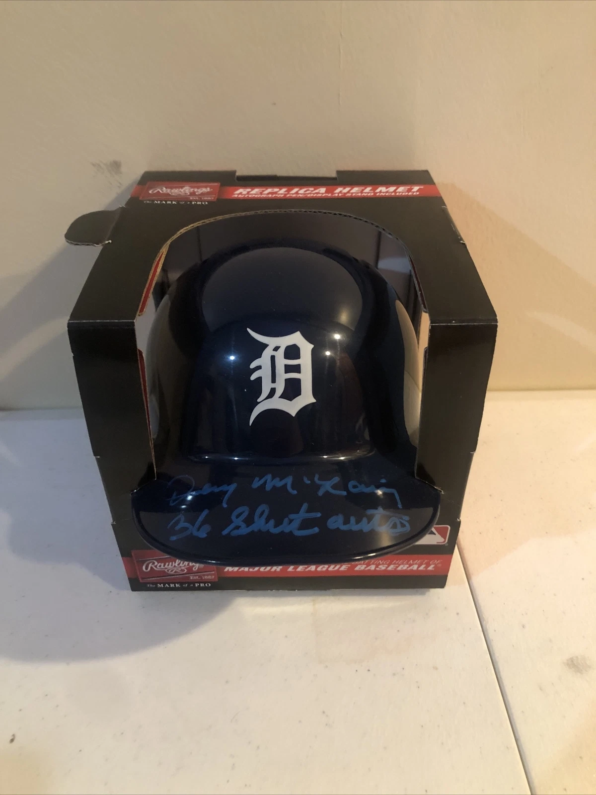 DETROIT TIGERS- DENNY MCLAIN SIGNED AUTOGRAPH MINI HELMET TRISTAR COA
