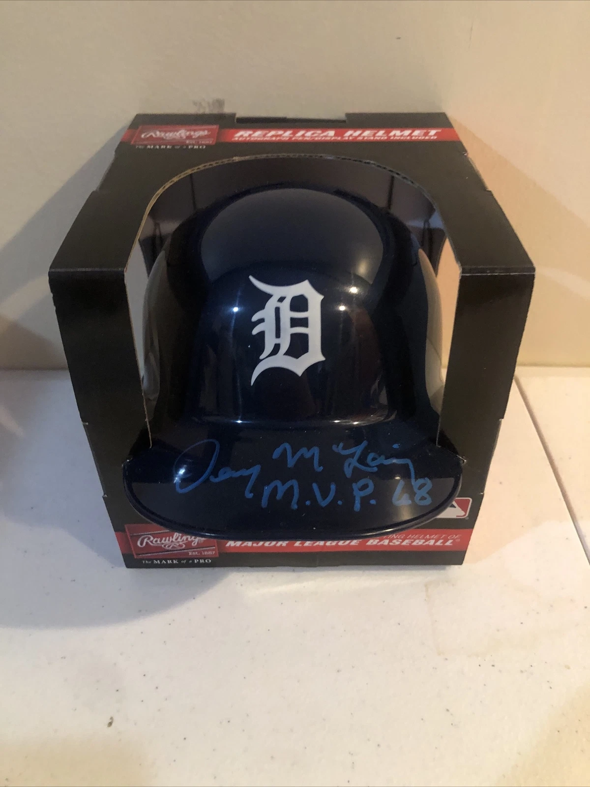 DETROIT TIGERS- DENNY MCLAIN SIGNED AUTOGRAPH MINI HELMET TRISTAR COA
