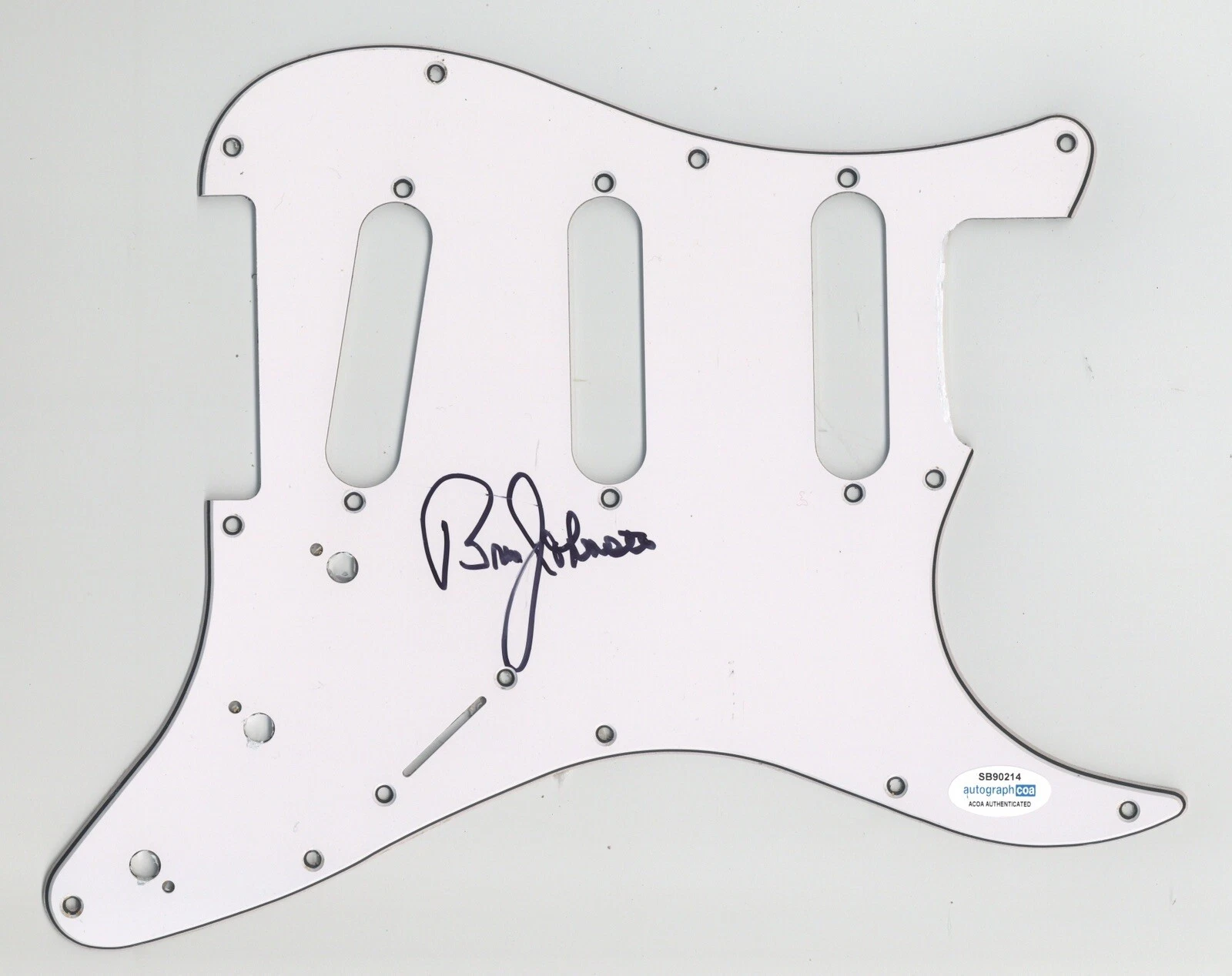 BRUCE JOHNSTON BEACH BOYS SIGNED AUTOGRAPH STRAT GUITAR PICKGUARD ACOA ELECTRIC
