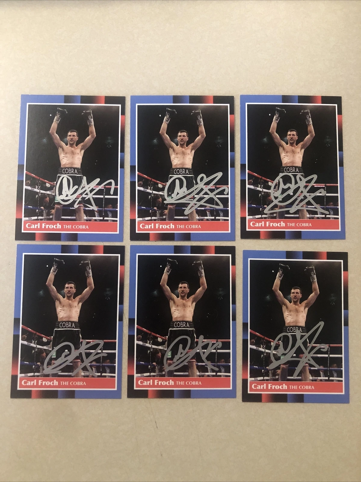 CARL FROCH SIGNED AUTOGRAPH CUSTOM TRADING CARD BOXING CHAMP HOF THE COBRA
