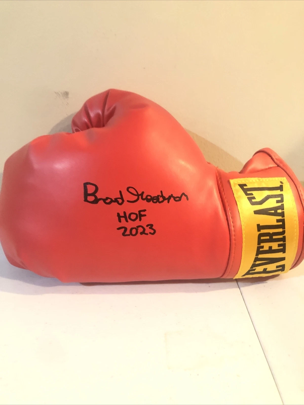 BRAD GOODMAN SIGNED AUTOGRAPH EVERLAST BOXING GLOVE COA HOF 2023 MATCHMAKER
