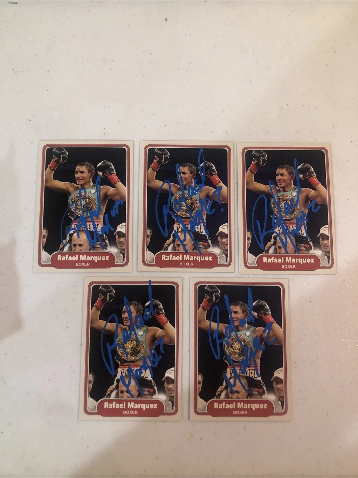 RAFAEL MARQUEZ SIGNED AUTOGRAPH CUSTOM TRADING CARD BOXING CHAMP HOF
