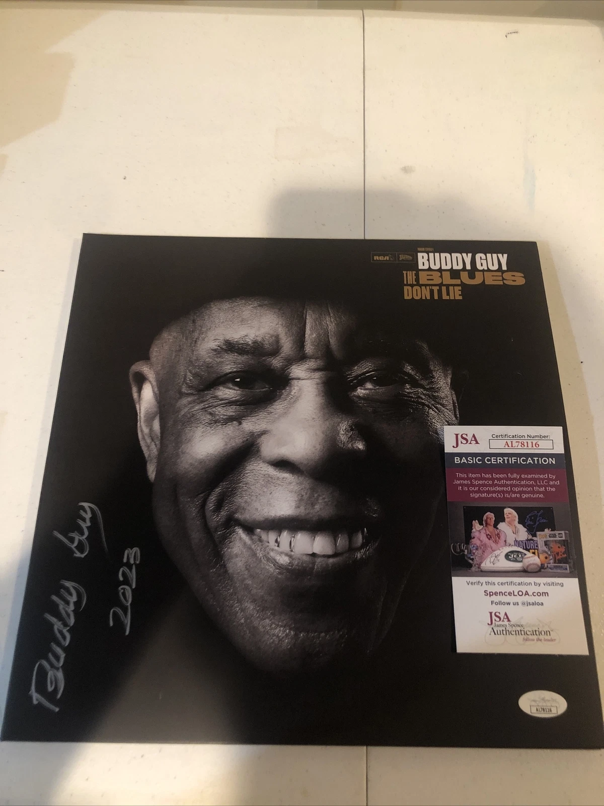 BUDDY GUY SIGNED AUTOGRAPH VINYL ALBUM RECORD JSA COA THE BLUES DONT LIE LEGEND
