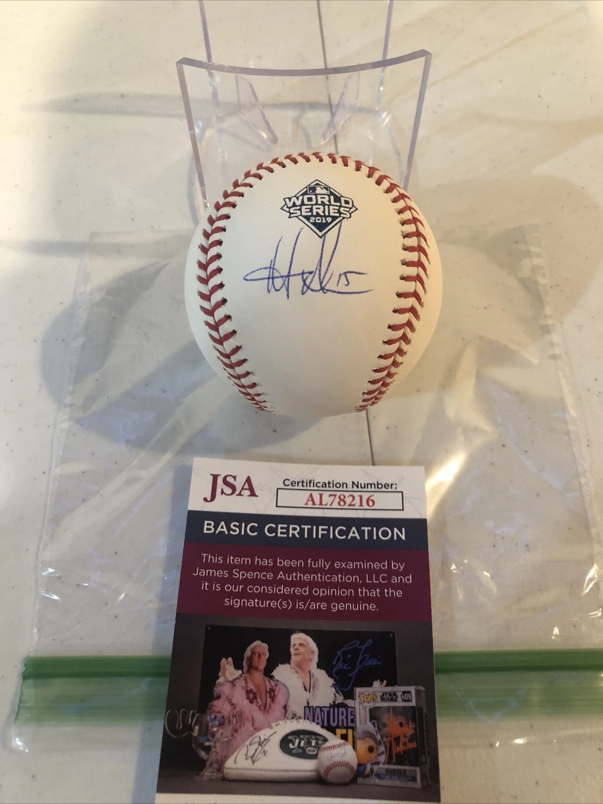 WASHINGTON NATIONALS- MATT ADAMS SIGNED AUTOGRAPH 2019 WORLD SERIES BASEBALL JSA
