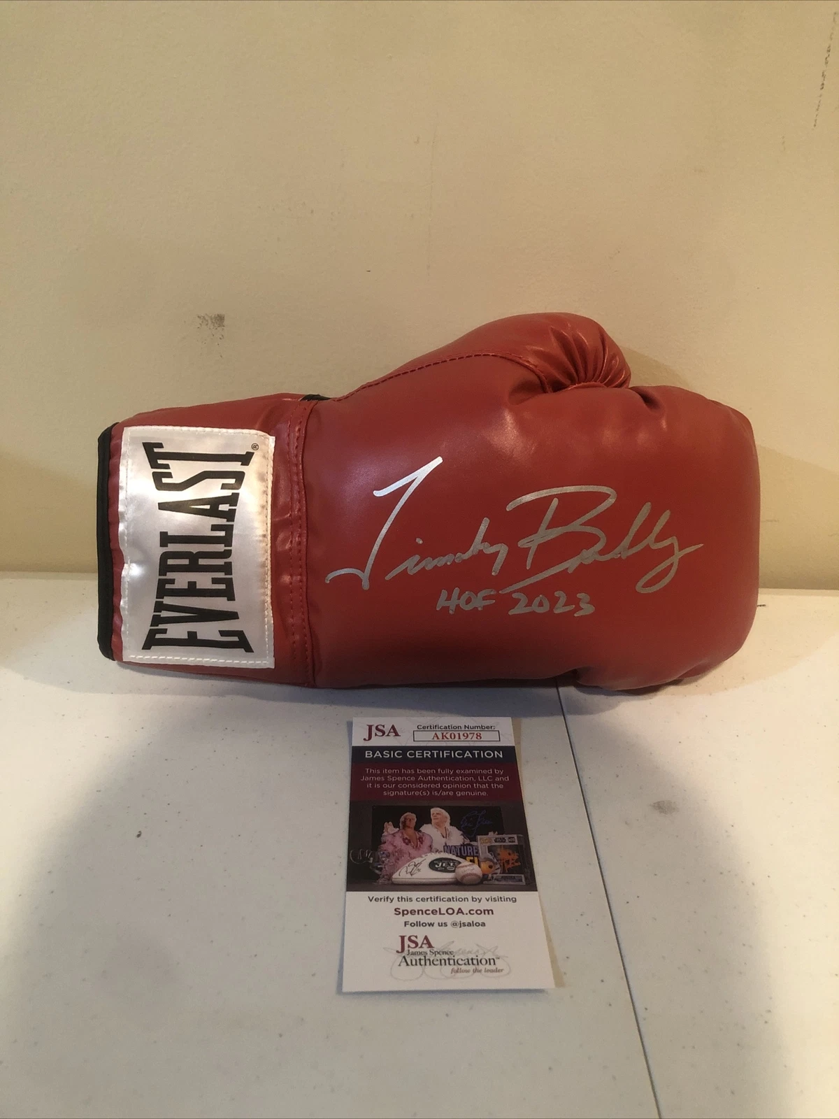 TIMOTHY BRADLEY JR SIGNED AUTOGRAPH EVERLAST BOXING GLOVE JSA COA HOF 2023 RARE

