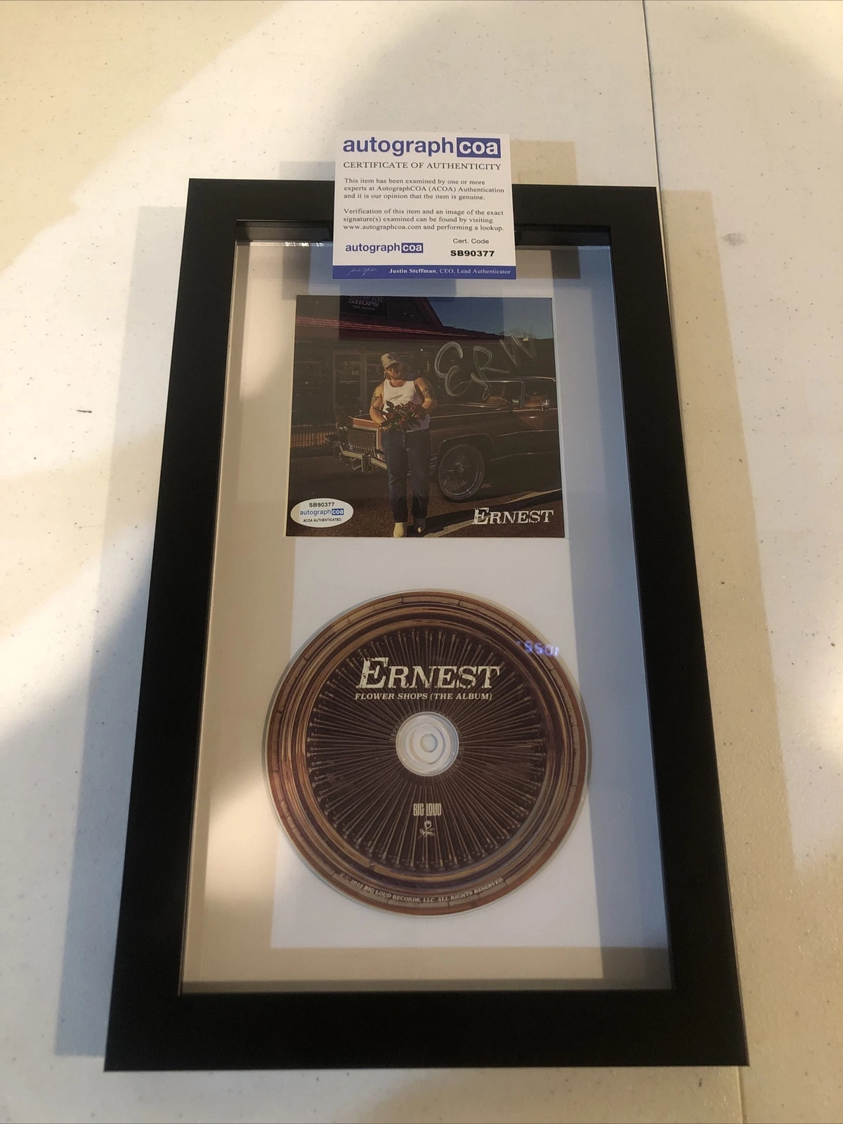 ERNEST SIGNED AUTOGRAPH FRAMED CD DISPLAY FLOWER SHOPS ACOA COUNTRY STAR WALLEN
