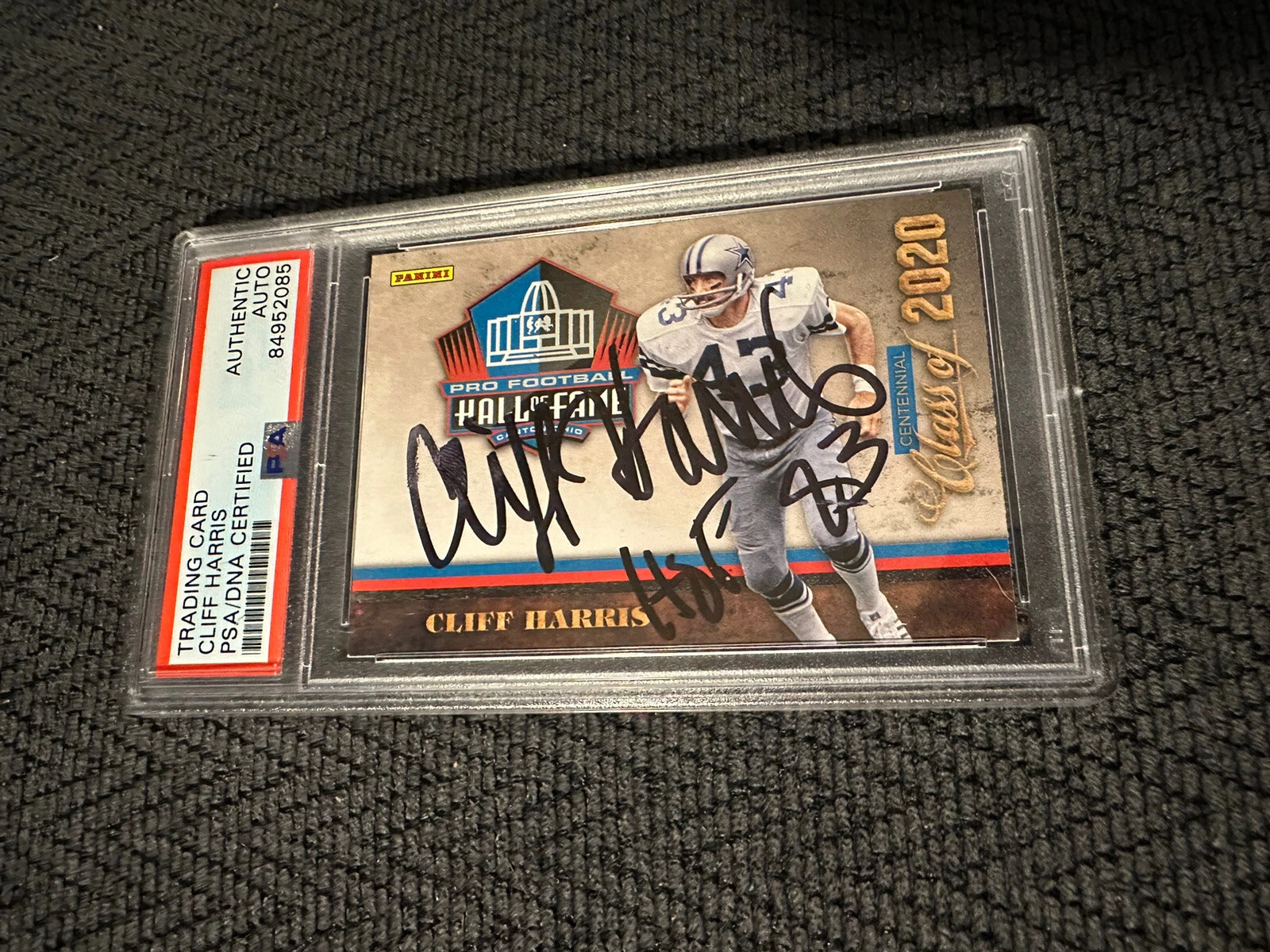 Cliff Harris Signed 2020 Panini HOF Class Of 2020 #10 Card PSA /DNA Slab COA
