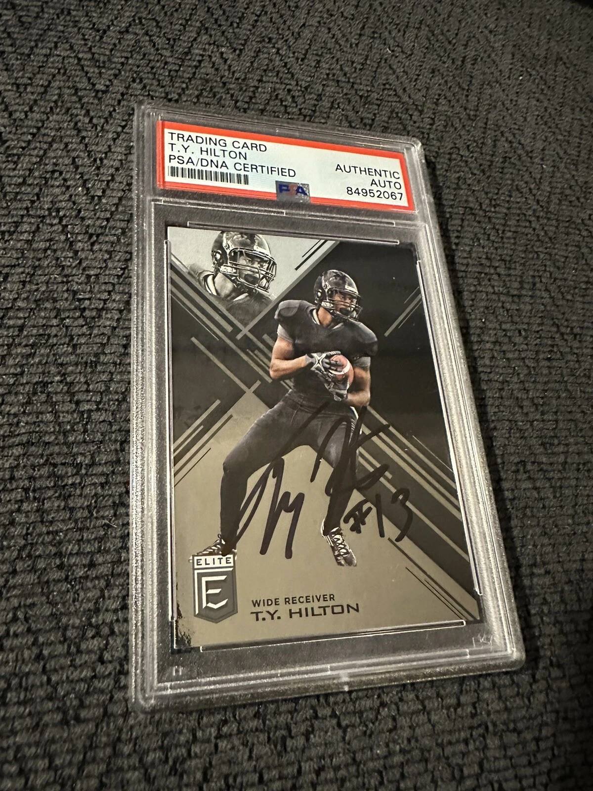 TY Hilton Signed 2017 Donruss Elite #90 Card PSA /DNA Slab COA
