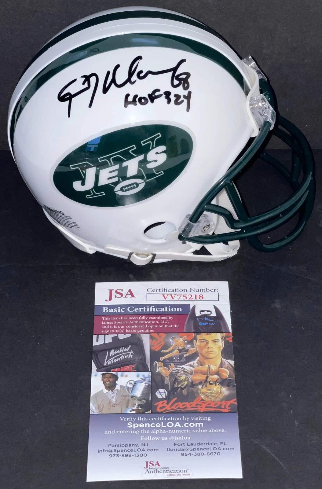 Kevin Mawae Signed Autographed New York Jets Mini Helmet HOF Rare JSA
