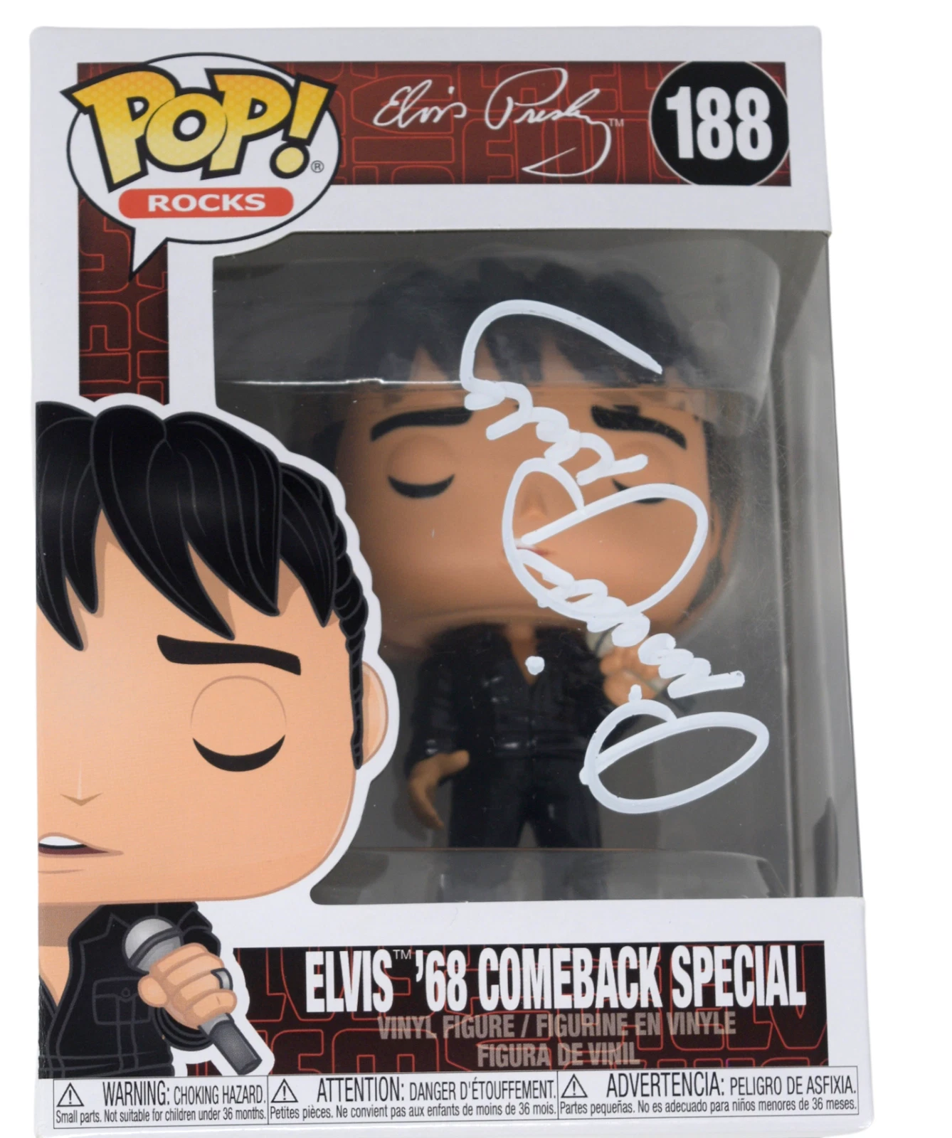 Priscilla Presley Signed Funko Pop Elvis 68 Comeback Special Autograph BAS COA
