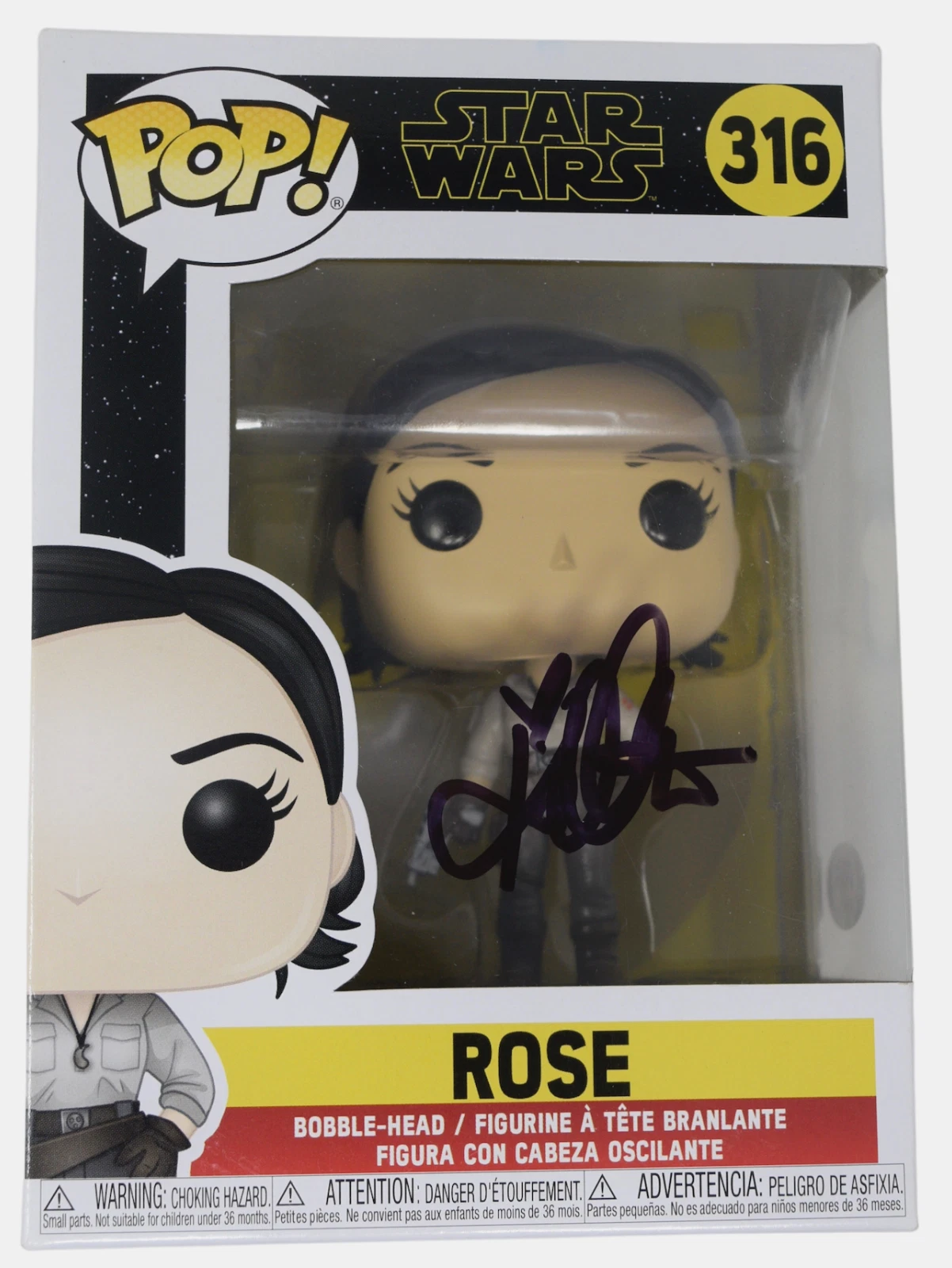 Kelly Marie Tran Signed Autograph Funko Pop Star Wars Rose #316 PSA/DNA COA
