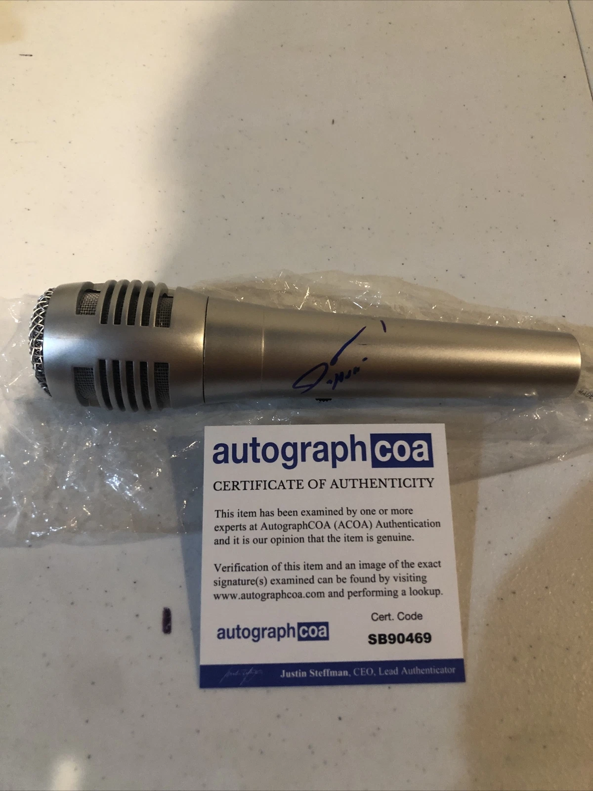 JAMES MURR MURRAY SIGNED AUTOGRAPH MICROPHONE ACOA IMPRACTICAL JOKERS COMEDIAN
