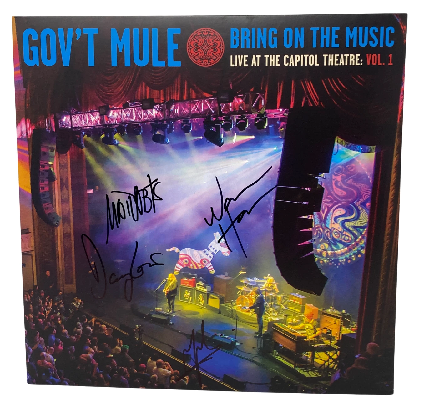 Gov't Mule Band Signed Autograph Bring On The Music Vinyl Record Album LP ACOA

