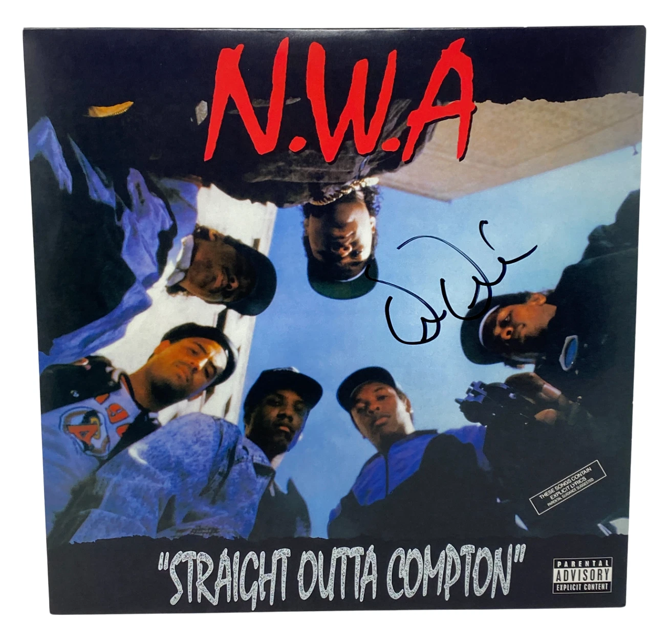 Dr. Dre Signed Autograph N.W.A. Straight Outta Compton Vinyl Album NWA ACOA COA
