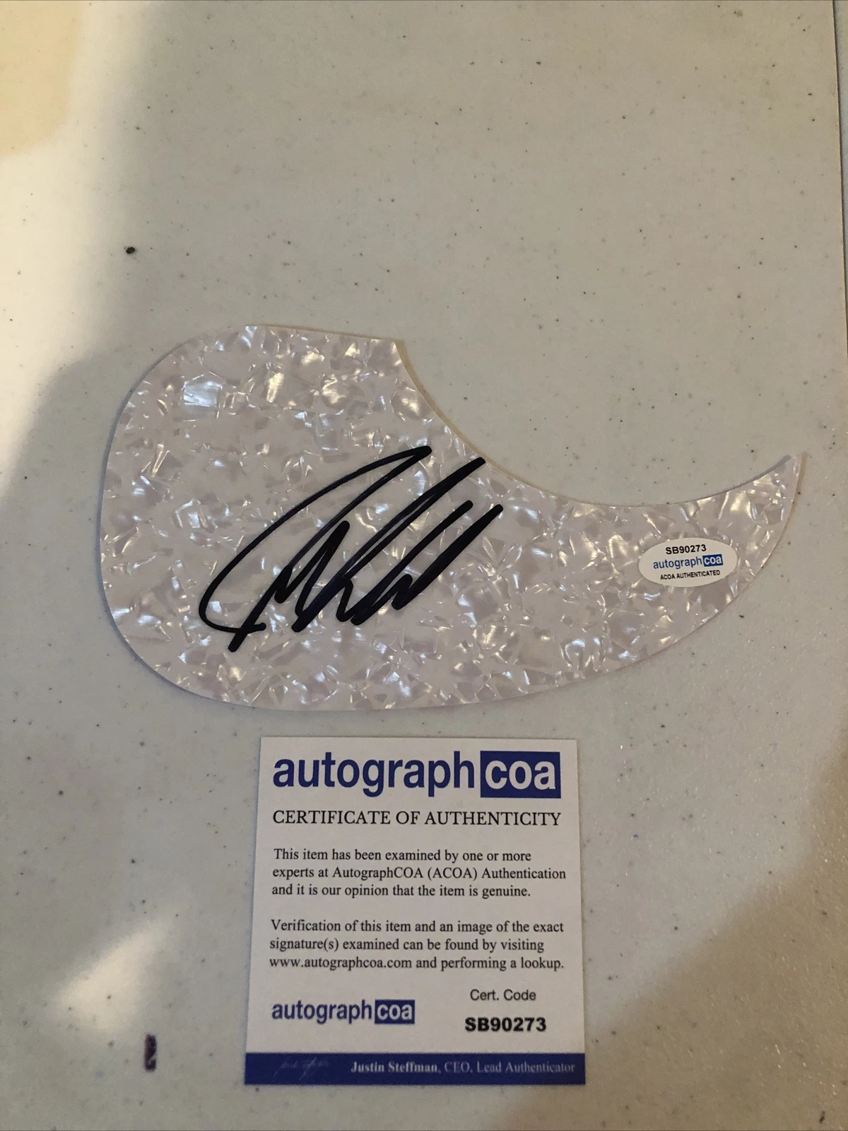 JOE NICHOLS COUNTRY STAR SIGNED AUTOGRAPH ACOUSTIC GUITAR PICKGUARD ACOA
