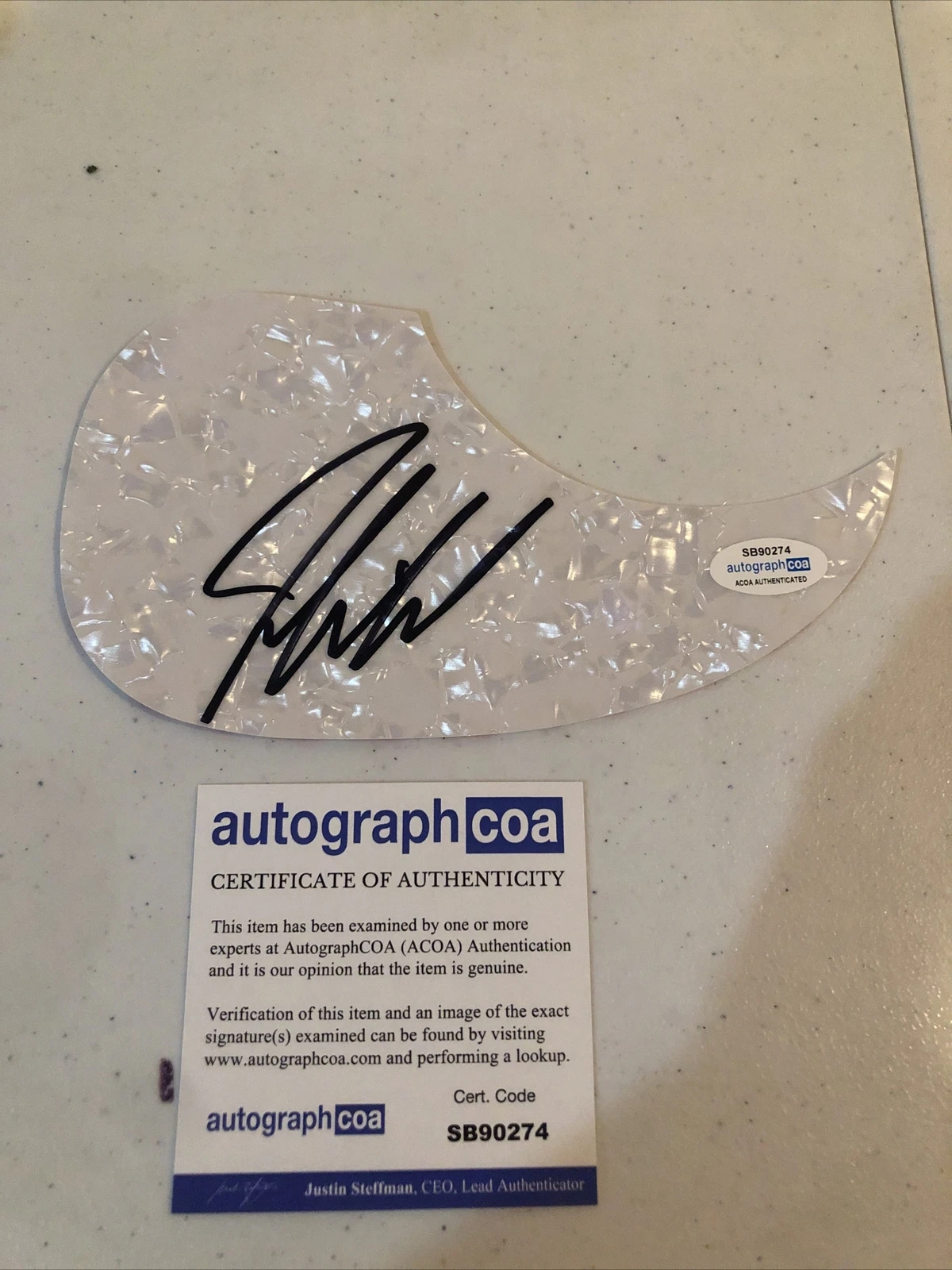 JOE NICHOLS COUNTRY STAR SIGNED AUTOGRAPH ACOUSTIC GUITAR PICKGUARD ACOA
