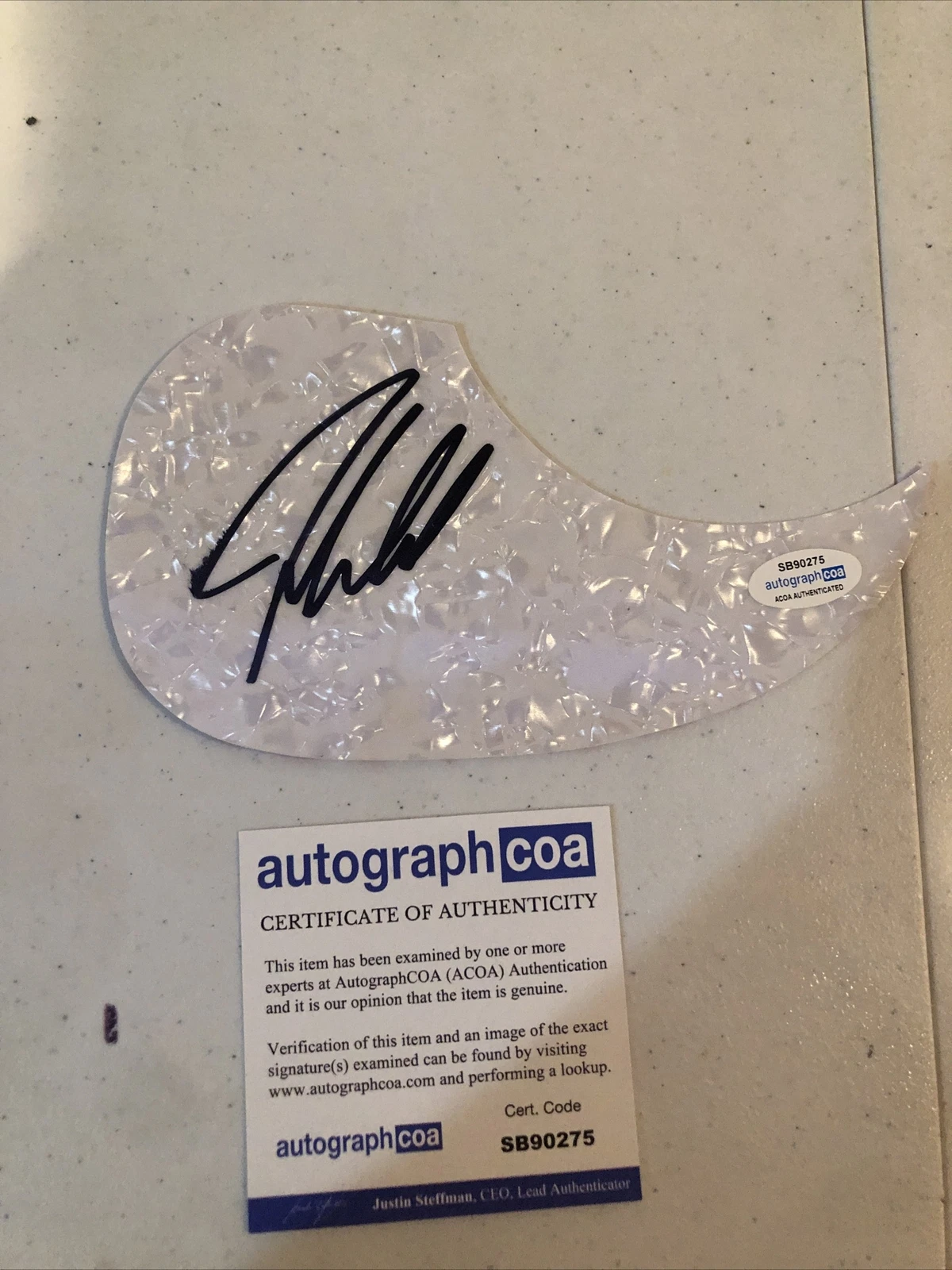 JOE NICHOLS COUNTRY STAR SIGNED AUTOGRAPH ACOUSTIC GUITAR PICKGUARD ACOA
