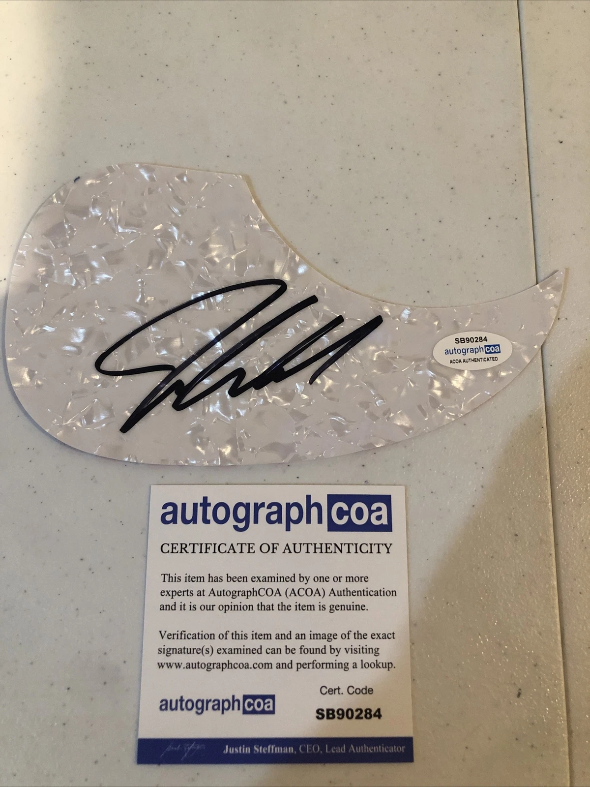 JOE NICHOLS COUNTRY STAR SIGNED AUTOGRAPH ACOUSTIC GUITAR PICKGUARD ACOA
