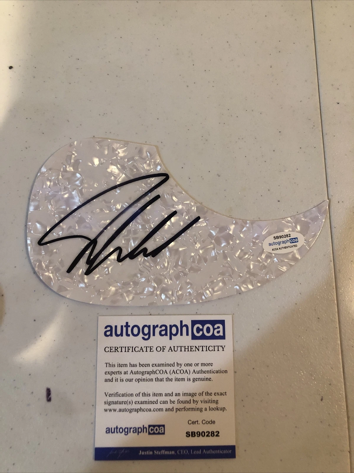 JOE NICHOLS COUNTRY STAR SIGNED AUTOGRAPH ACOUSTIC GUITAR PICKGUARD ACOA
