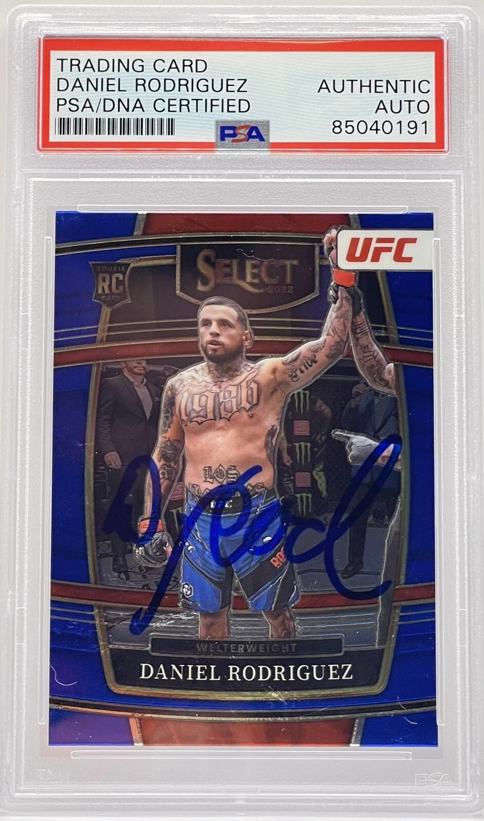 Daniel Rodriguez Signed Auto 2022 Select Blue UFC Rookie Card PSA/DNA Slabbed
