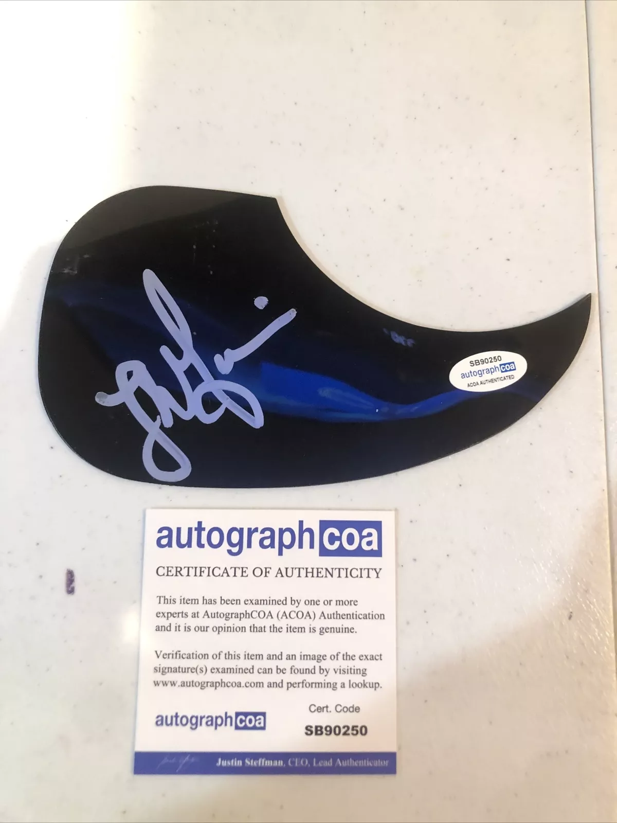 JOSH GRACIN SIGNED AUTOGRAPH ACOUSTIC GUITAR PICKGUARD ACOA COUNTRY STAR
