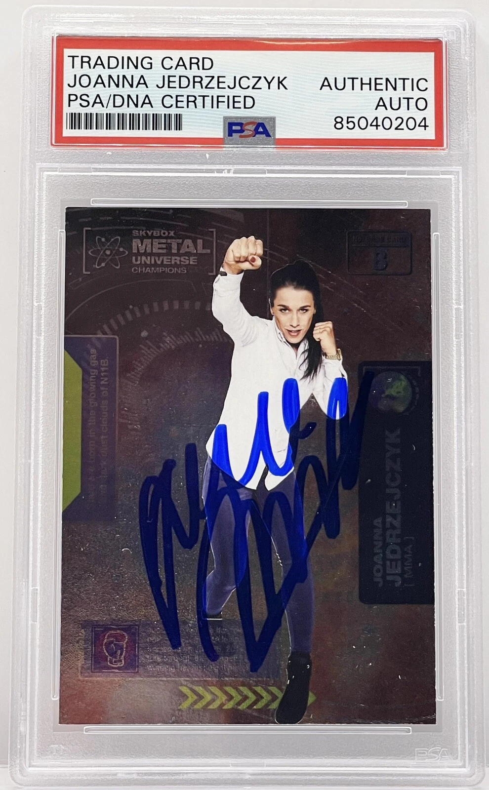 Joanna Jedrzejczyk Signed Auto 2021 Metal Universe UFC Base Card PSA/DNA Slabbed
