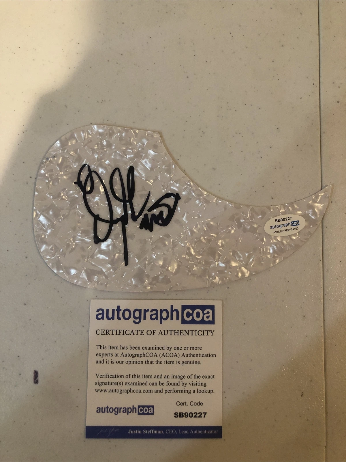 DOUG GRAY MARSHALL TUCKER BAND SIGNED AUTOGRAPH ACOUSTIC GUITAR PICKGUARD ACOA
