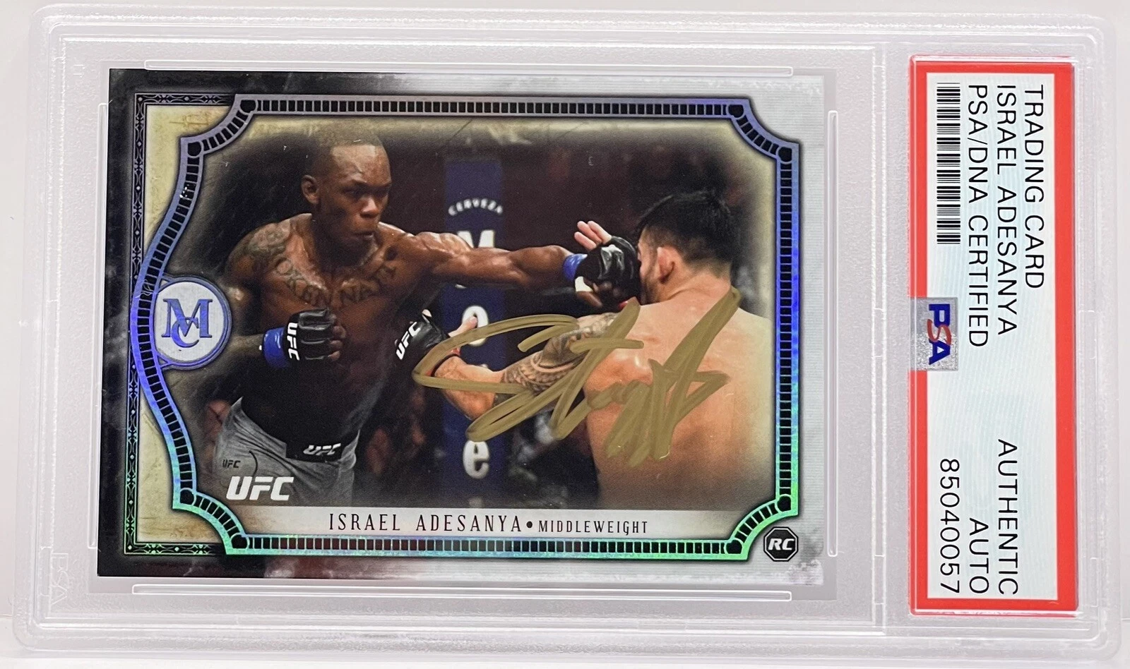 Israel Adesanya Signed 2019 Museum Collection UFC Rookie Card PSA/DNA Super Rare
