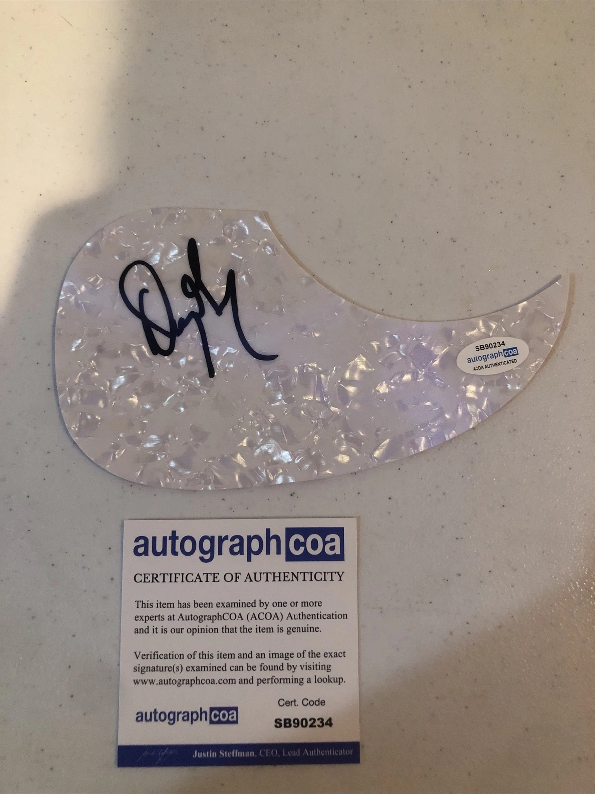 DOUG GRAY MARSHALL TUCKER BAND SIGNED AUTOGRAPH ACOUSTIC GUITAR PICKGUARD ACOA
