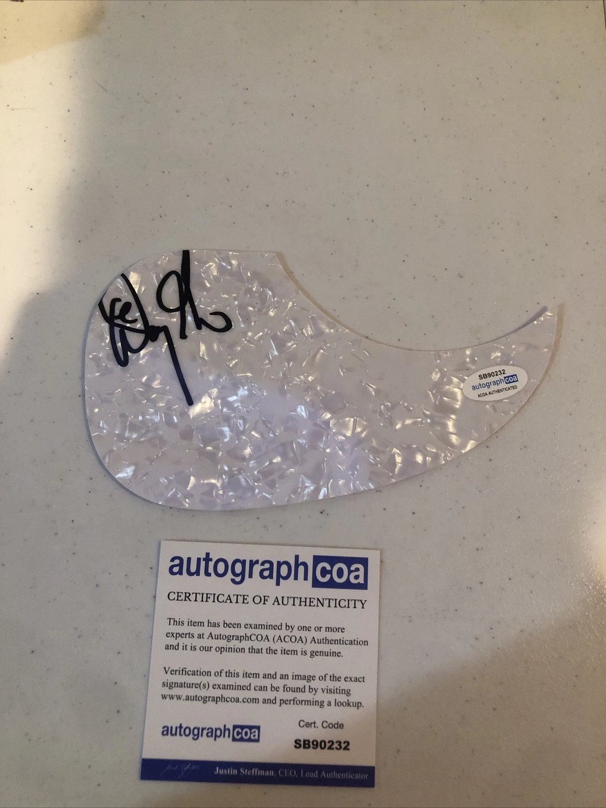 DOUG GRAY MARSHALL TUCKER BAND SIGNED AUTOGRAPH ACOUSTIC GUITAR PICKGUARD ACOA
