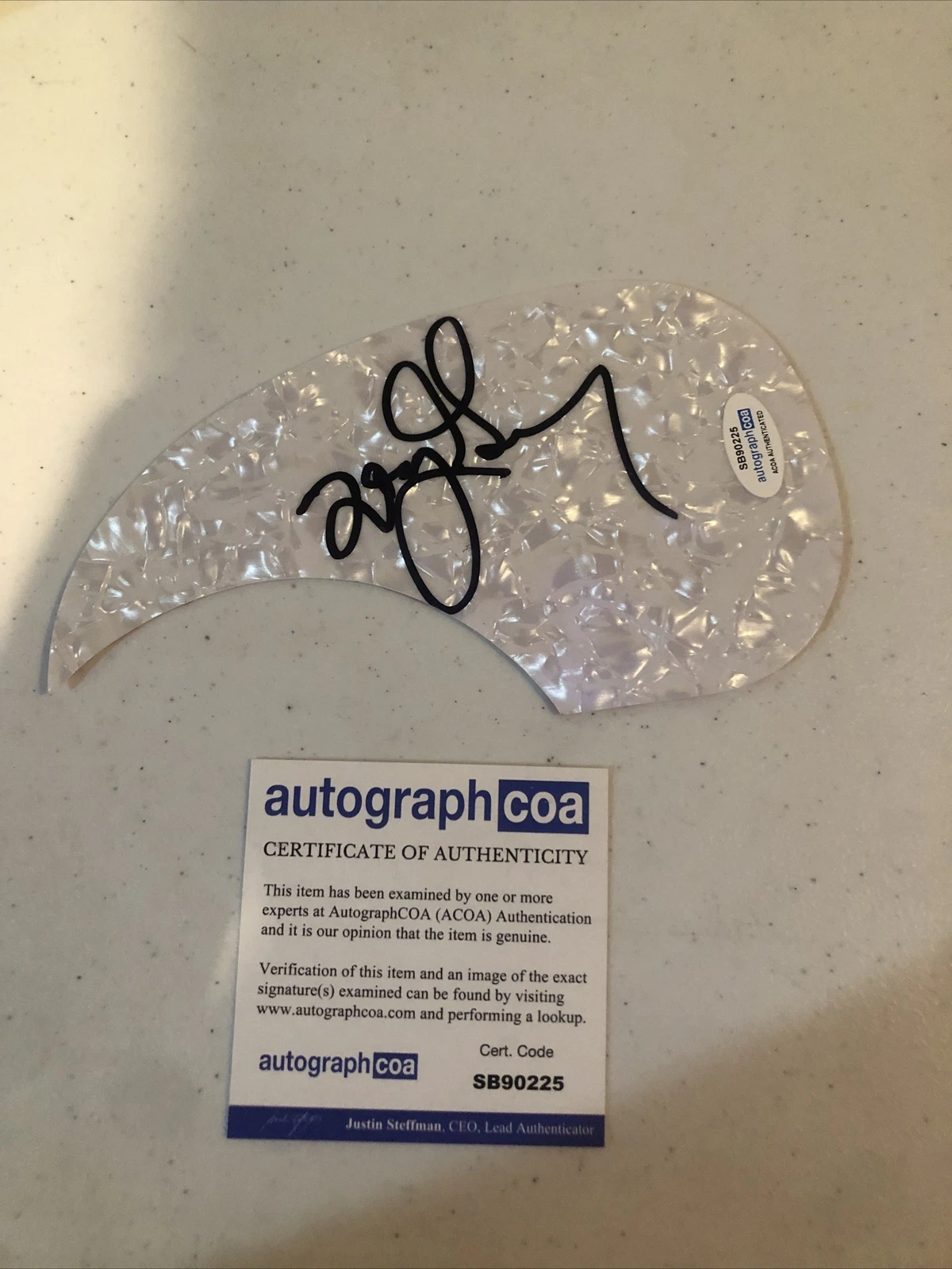 DOUG GRAY MARSHALL TUCKER BAND SIGNED AUTOGRAPH ACOUSTIC GUITAR PICKGUARD ACOA
