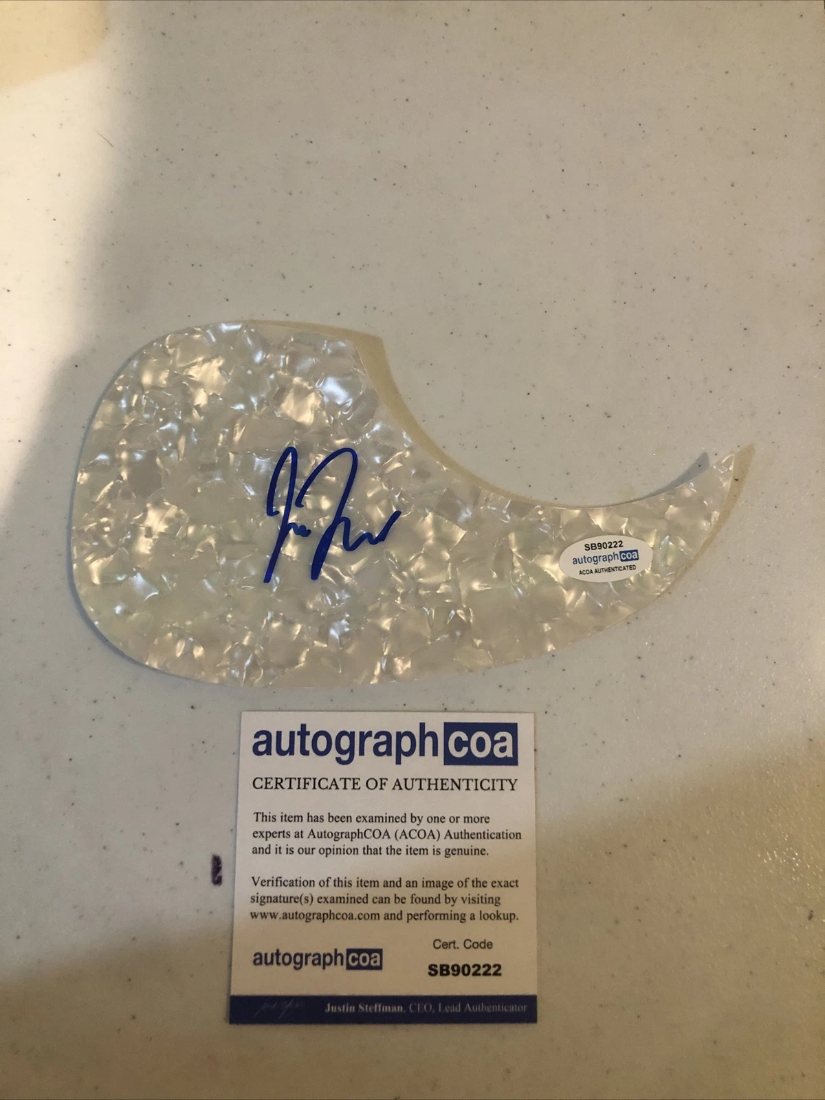 JAKE MILLER POP STAR SIGNED AUTOGRAPH ACOUSTIC GUITAR PICKGUARD ACOA
