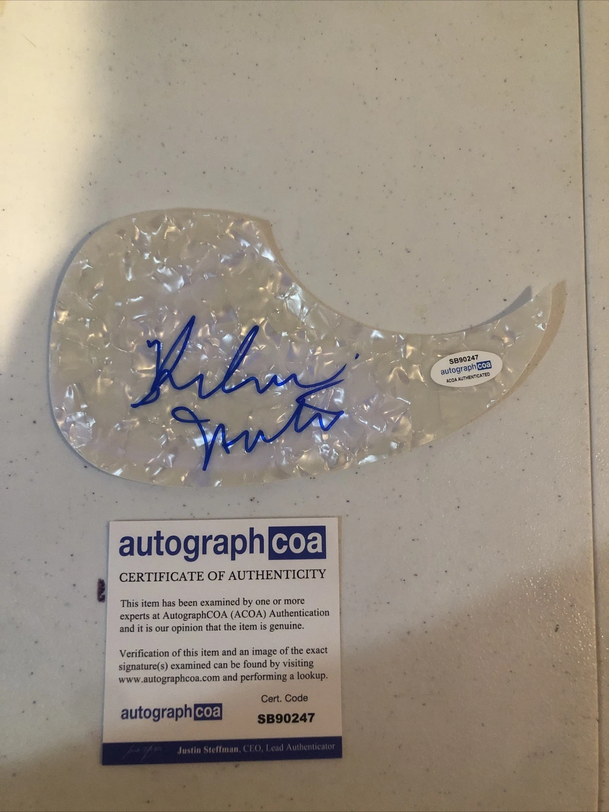 THELMA HOUSTON SIGNED AUTOGRAPH ACOUSTIC GUITAR PICKGUARD ACOA MOTOWN BLUES SOUL
