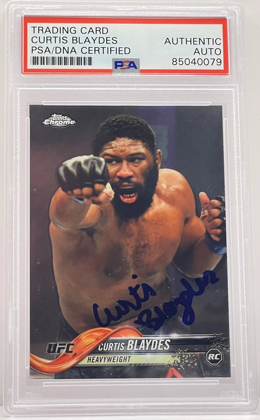 Curtis Blaydes Signed Auto 2018 Topps Chrome UFC Rookie Card PSA/DNA Slabbed
