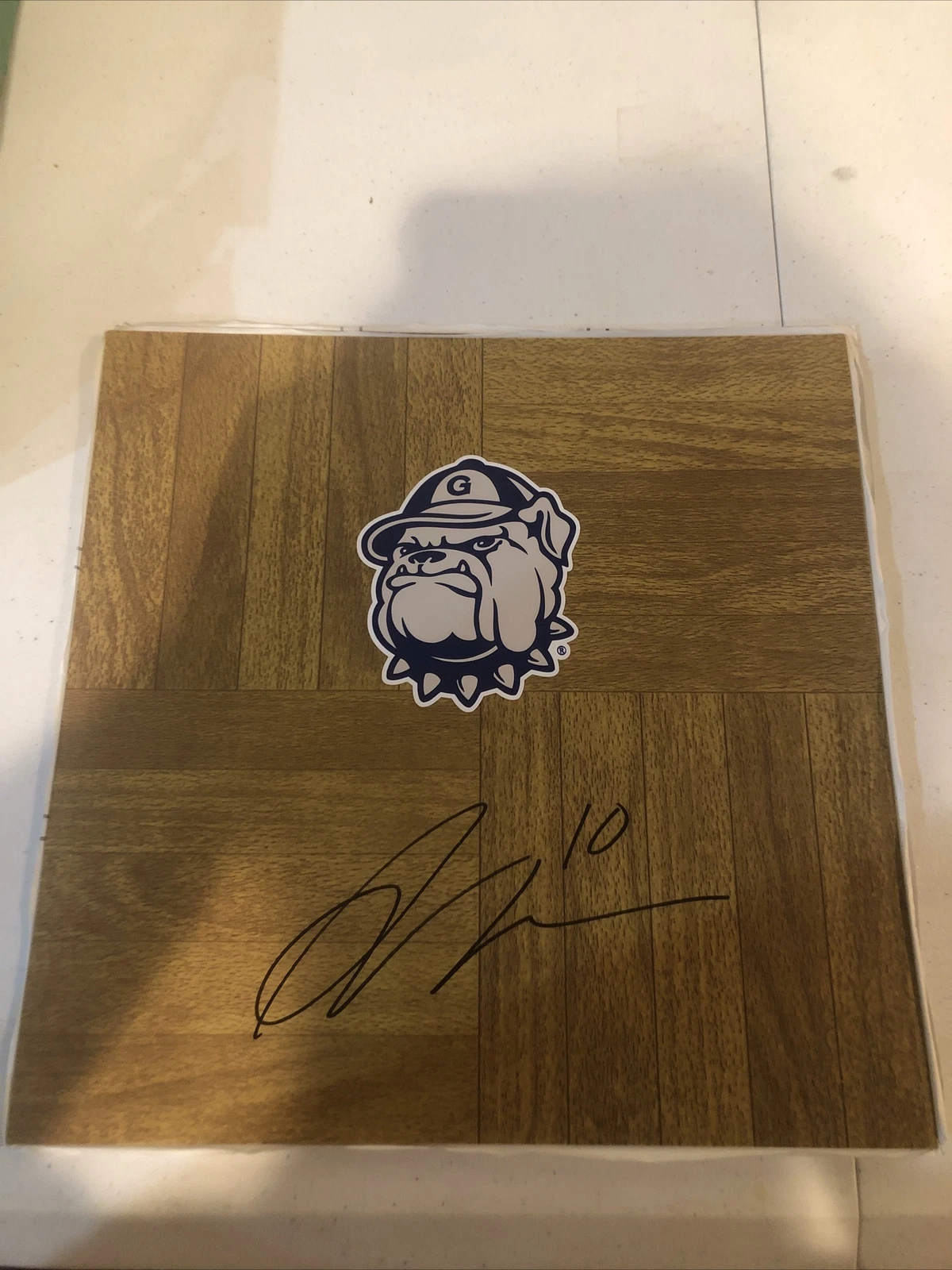 GEORGETOWN HOYAS- GREG MONROE SIGNED AUTOGRAPH LOGO FLOORBOARD COA NBA STAR
