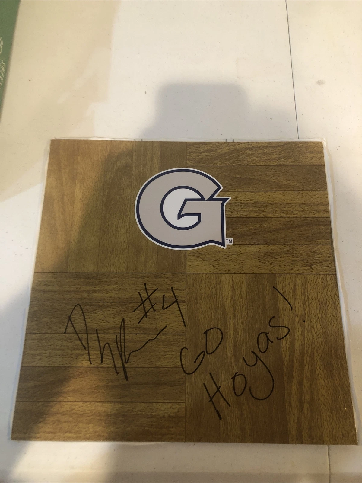 GEORGETOWN HOYAS- D’VAUNTES SMITH- RIVERA SIGNED AUTOGRAPH LOGO FLOORBOARD COA
