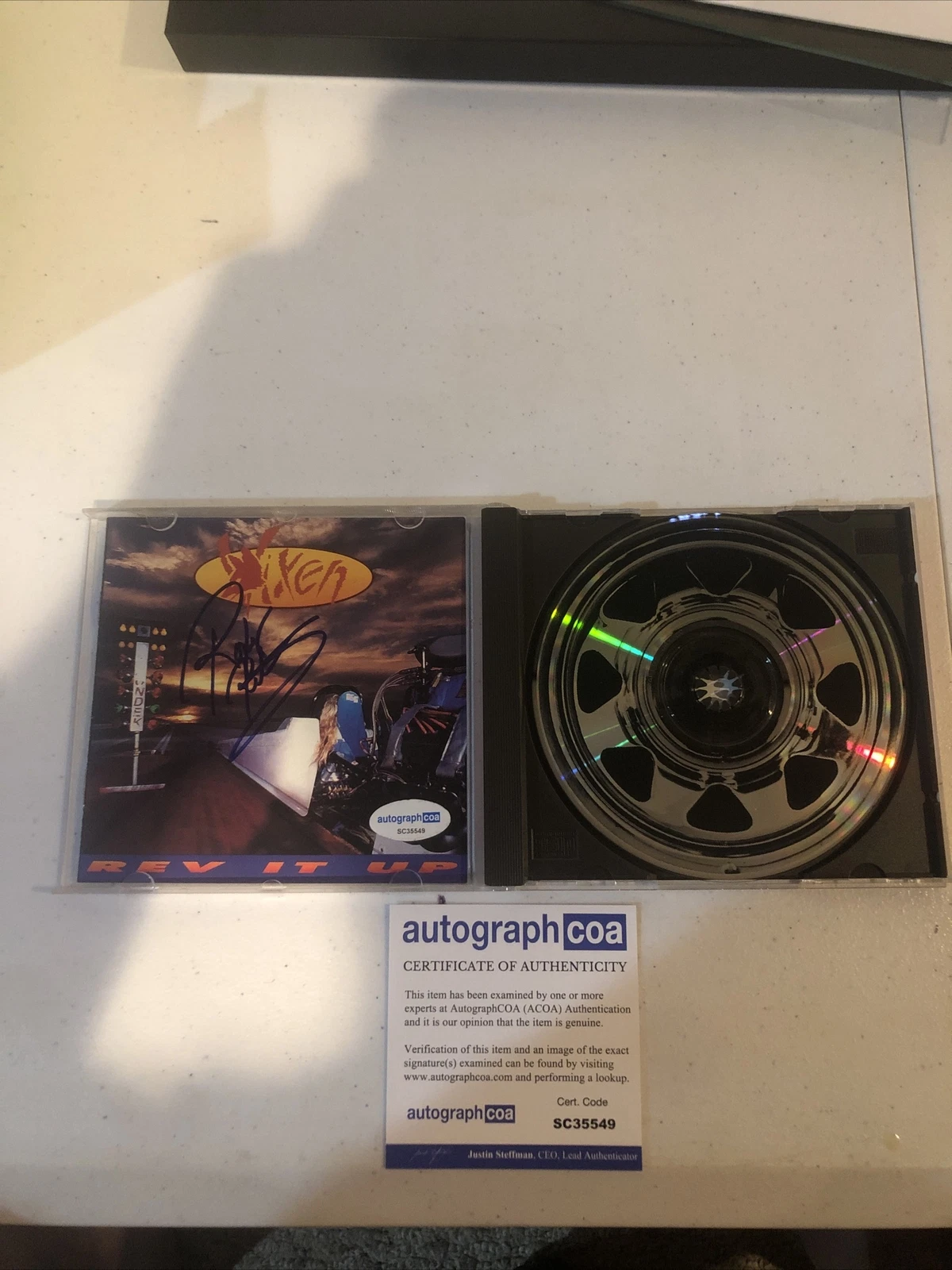 ROXY PETRUCCI VIXEN SIGNED AUTOGRAPH CD REV IT UP ACOA ROCK
