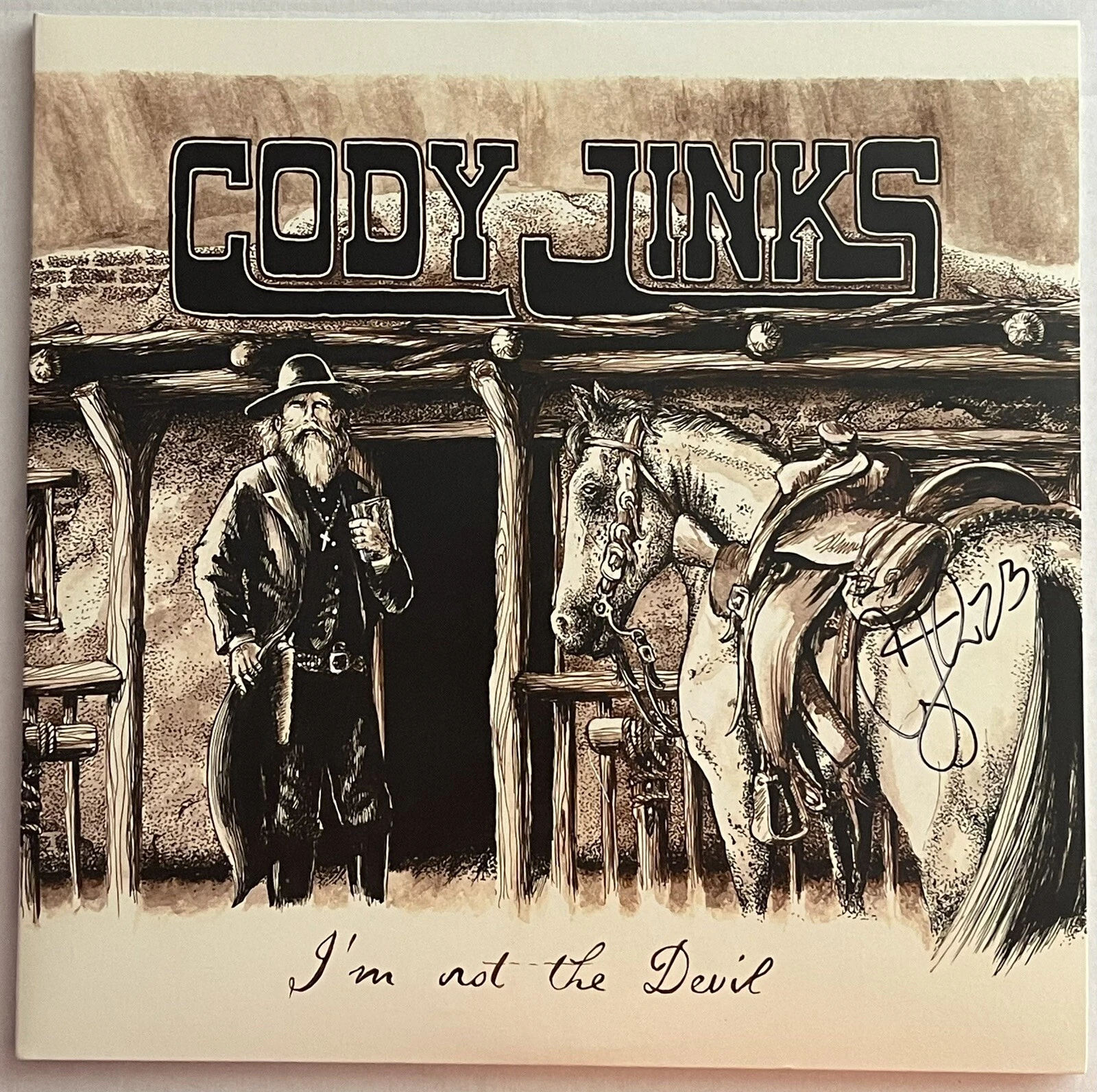 Cody Jinks Signed Autographed I’m Not The Devil Vinyl Album JSA COA
