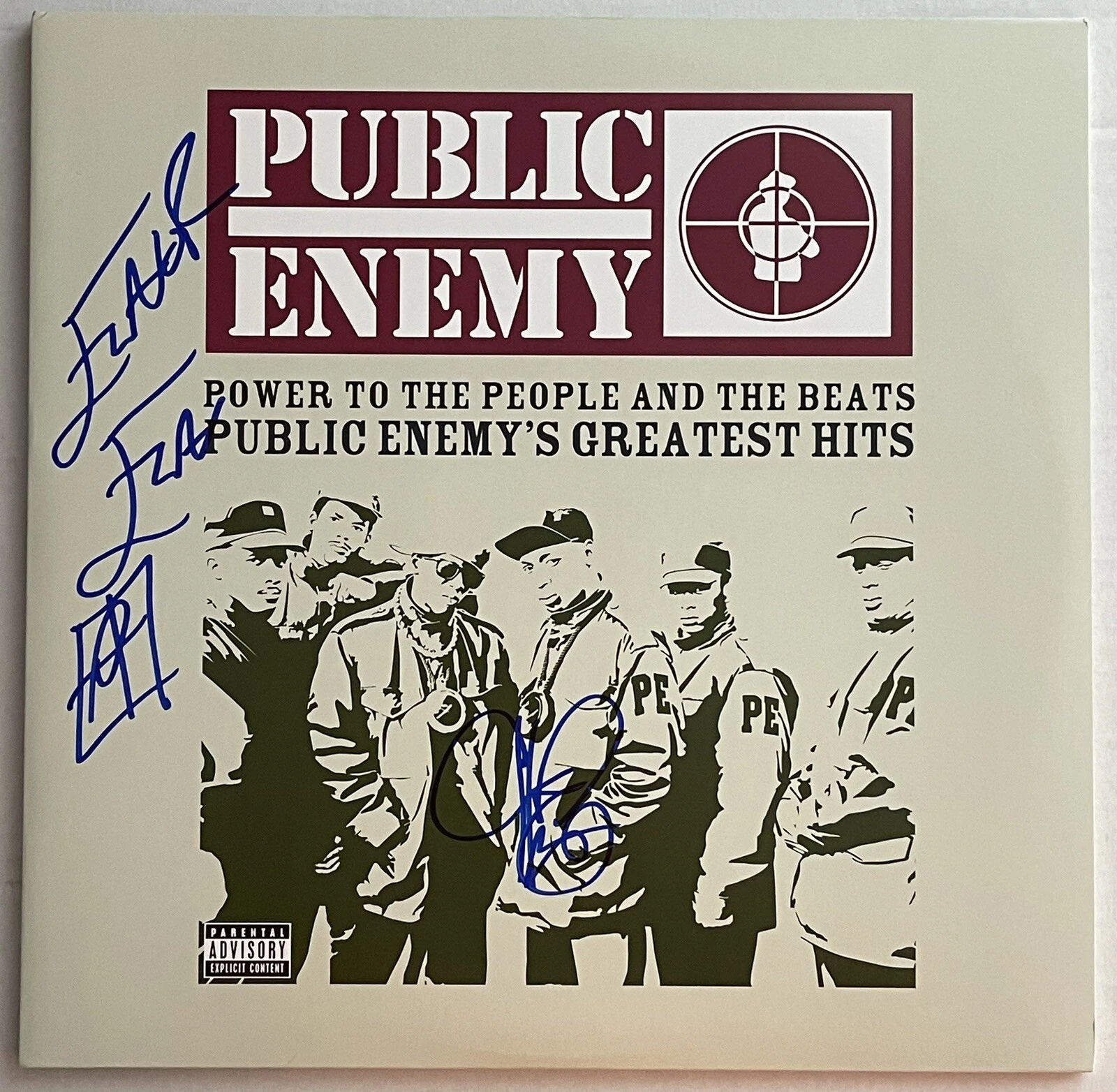 Chuck D & Flavor Flav Dual Signed Public Enemy’s Greatest Hits Vinyl Album JSA
