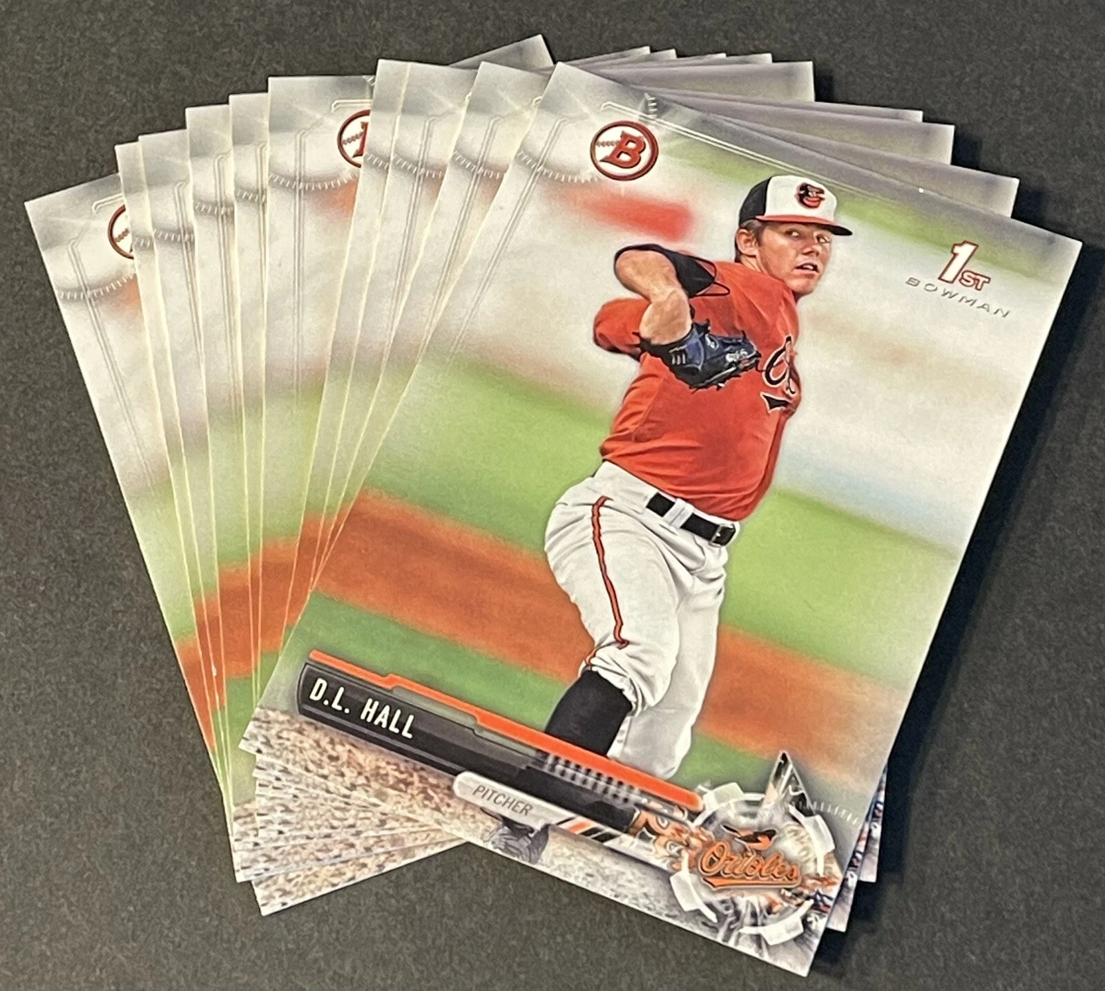 (10) DL HALL 2017 BOWMAN DRAFT LOT D.L HALL #BD-82 RC BALTIMORE COLLECTIBLE MEMORABILIA