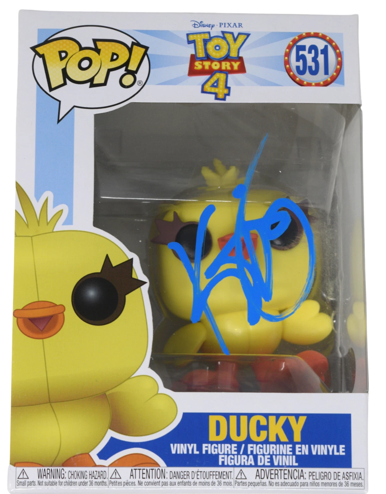 Keegan Michael Key Signed Funko Pop Toy Story 4 Ducky #531 Autograph Beckett COA
