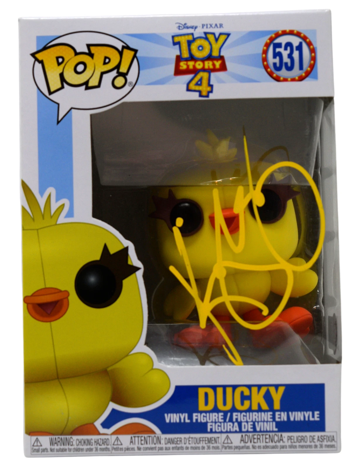 Keegan Michael Key Signed Funko Pop Toy Story 4 Ducky #531 Autograph Beckett COA
